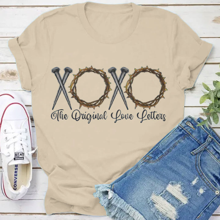 Christianartworkshop XOXO The Original Love Letters T-Shirt - Beige - 2XL - image 4