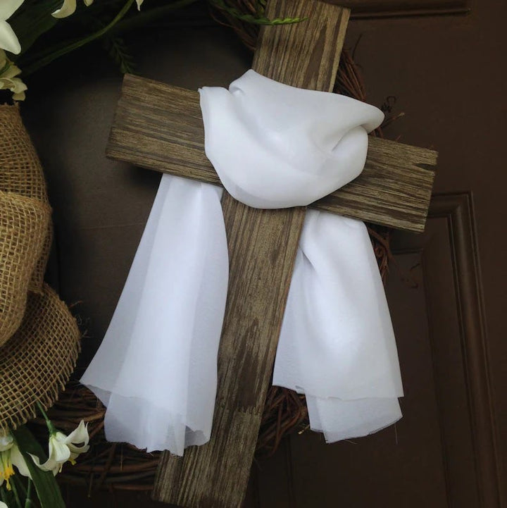 Christianartworkshop "Holy Embrace" Wreath and Cross: A Spring Hymn of Faith