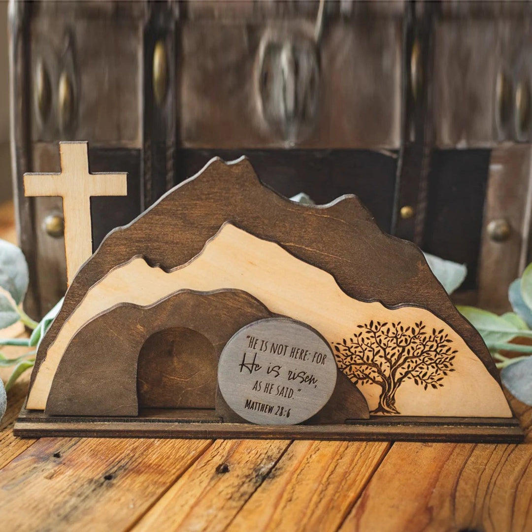 Christianartworkshop Easter wooden crafts decoration：A Tribute to Faith and Hope