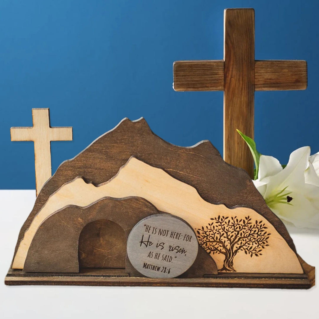 Christianartworkshop Easter wooden crafts decoration：A Tribute to Faith and Hope