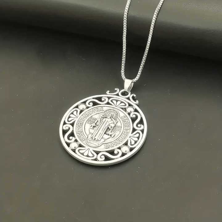 FREE Today: St. Benedict Medal Exquisite Crafted Necklace: A Symbol of Faith & Protection