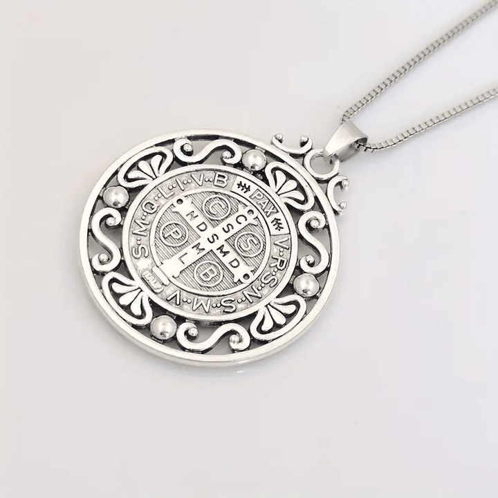 FREE Today: St. Benedict Medal Exquisite Crafted Necklace: A Symbol of Faith & Protection