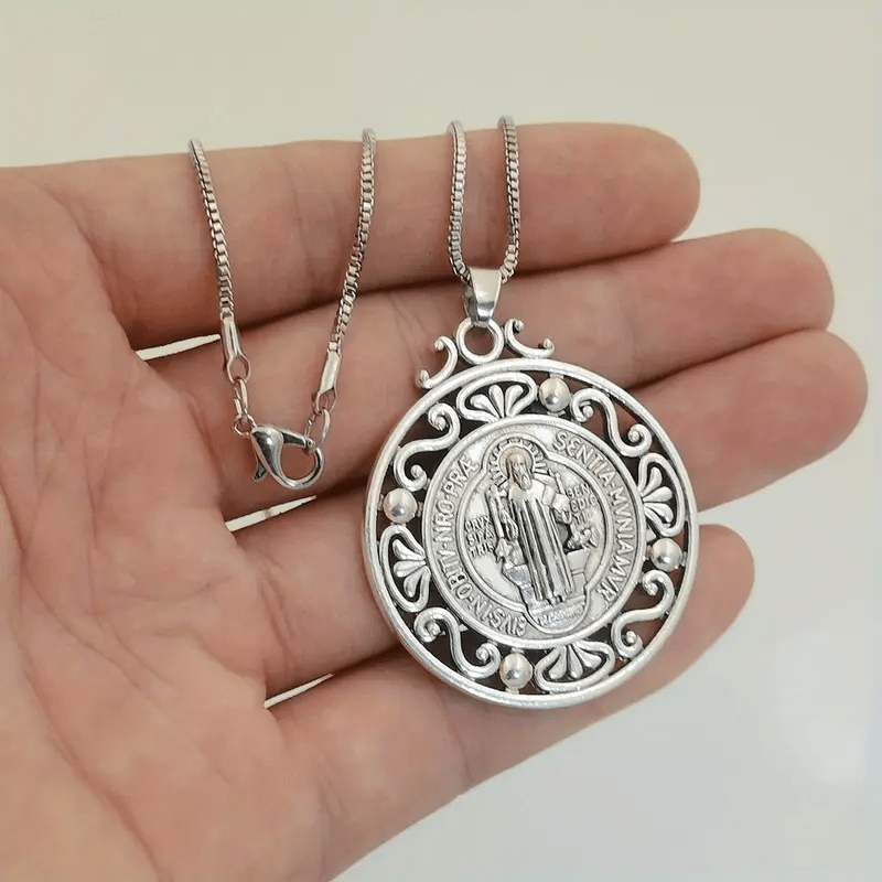 FREE Today: St. Benedict Medal Exquisite Crafted Necklace: A Symbol of Faith & Protection