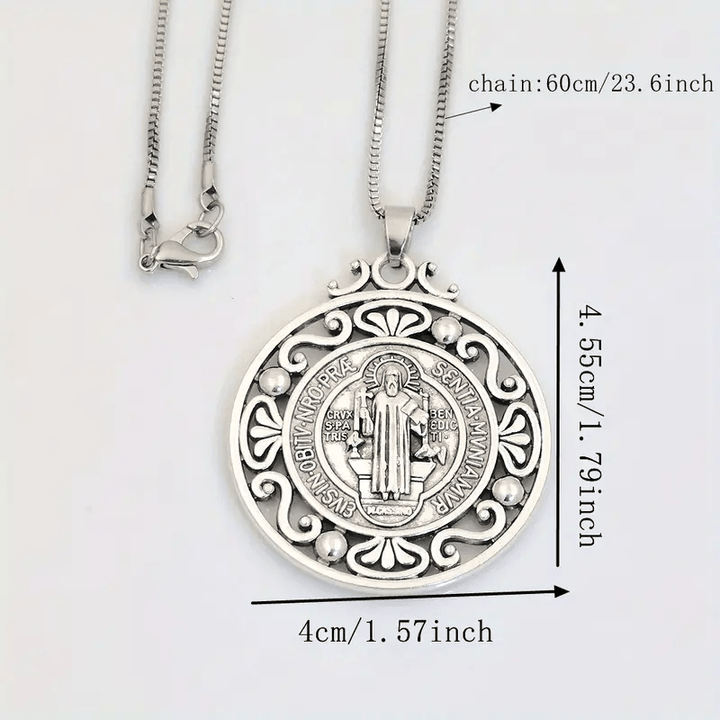 FREE Today: St. Benedict Medal Exquisite Crafted Necklace: A Symbol of Faith & Protection