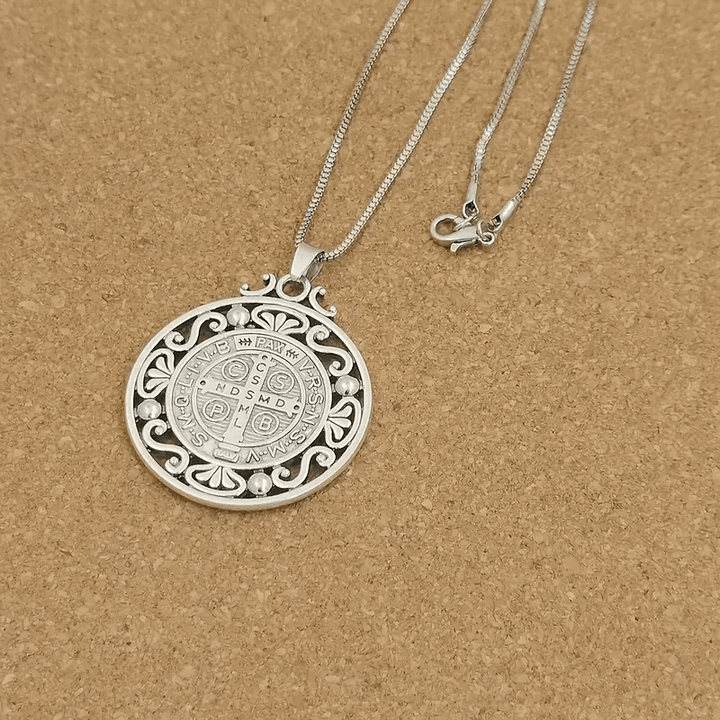 FREE Today: St. Benedict Medal Exquisite Crafted Necklace: A Symbol of Faith & Protection
