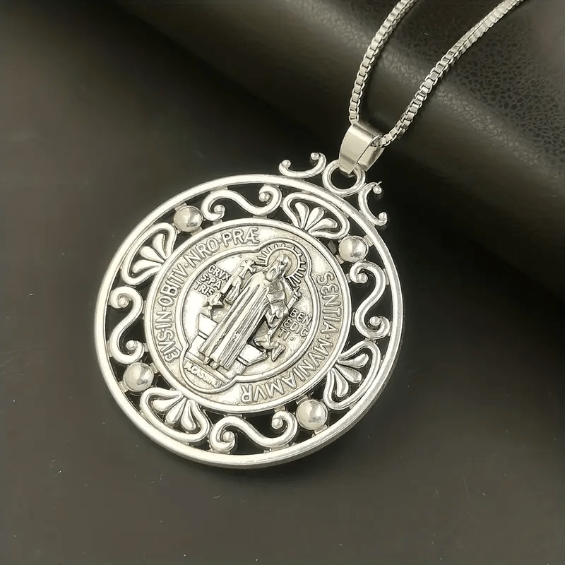 FREE Today: St. Benedict Medal Exquisite Crafted Necklace: A Symbol of Faith & Protection