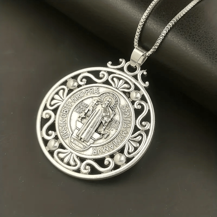 FREE Today: St. Benedict Medal Exquisite Crafted Necklace: A Symbol of Faith & Protection