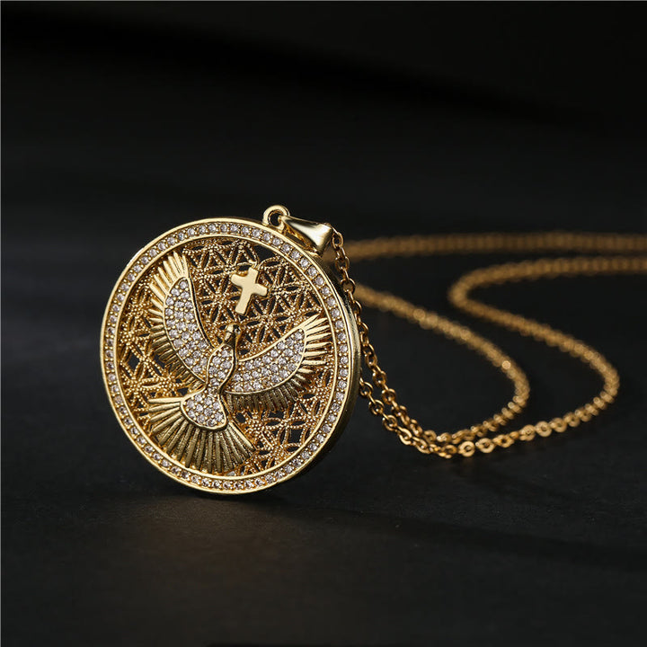 FREE Today: Holy Spirit Dove Heavenly Sparkle Necklace: A Radiant Symbol of Faith