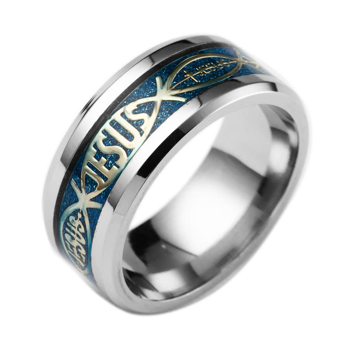 FREE Today: Rustic Ichthys Jesus Fish Sparkle Ring - Faith and Devotion