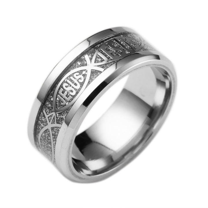 FREE Today: Rustic Ichthys Jesus Fish Sparkle Ring - Faith and Devotion