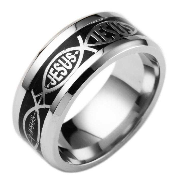 FREE Today: Rustic Ichthys Jesus Fish Sparkle Ring - Faith and Devotion