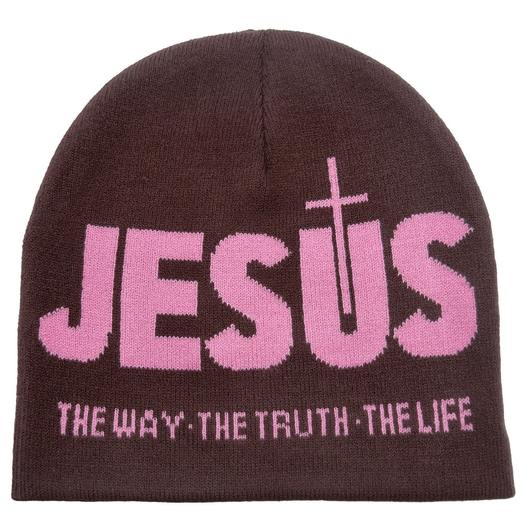 Christianartworkshop JESUS Jacquard Autumn/Winter Outdoor Cycling Knit Hat