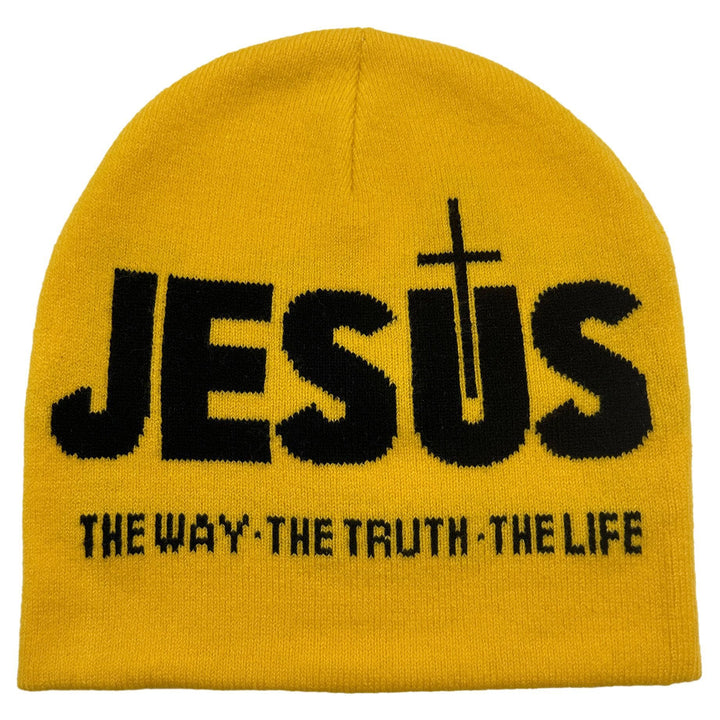 Christianartworkshop JESUS Jacquard Autumn/Winter Outdoor Cycling Knit Hat