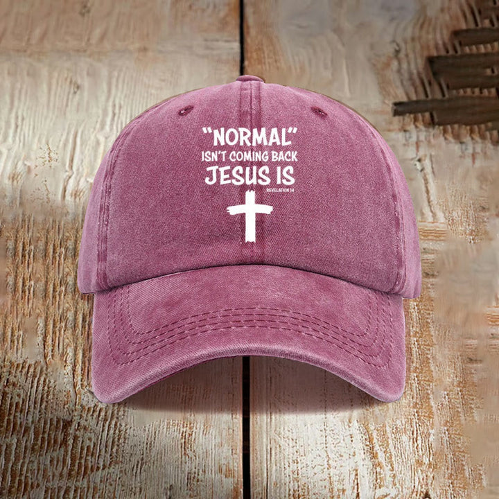 Christianartworkshop Jesus Is Coming Back Unisex Distressed Washed Cotton Hat