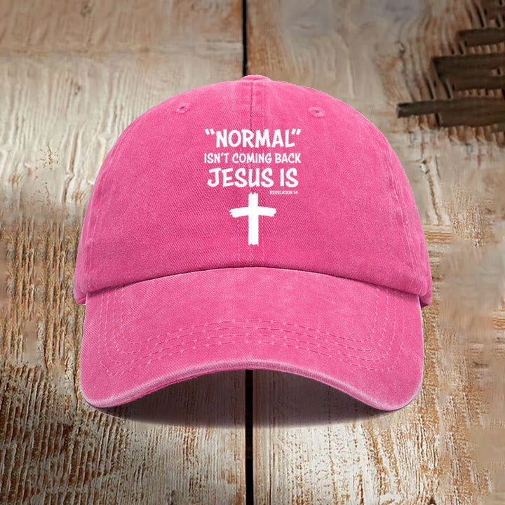 Christianartworkshop Jesus Is Coming Back Unisex Distressed Washed Cotton Hat