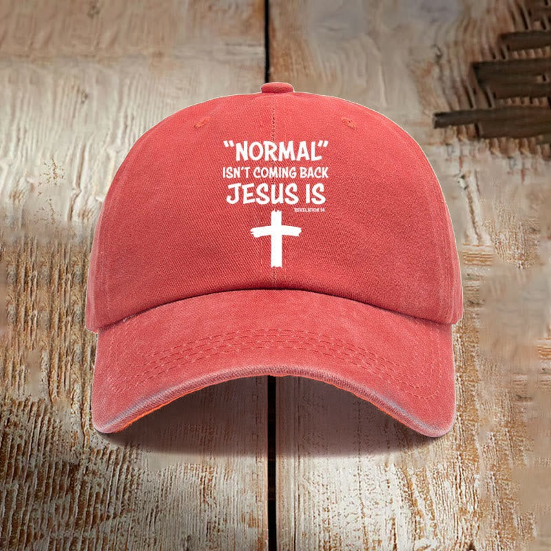 Christianartworkshop Jesus Is Coming Back Unisex Distressed Washed Cotton Hat