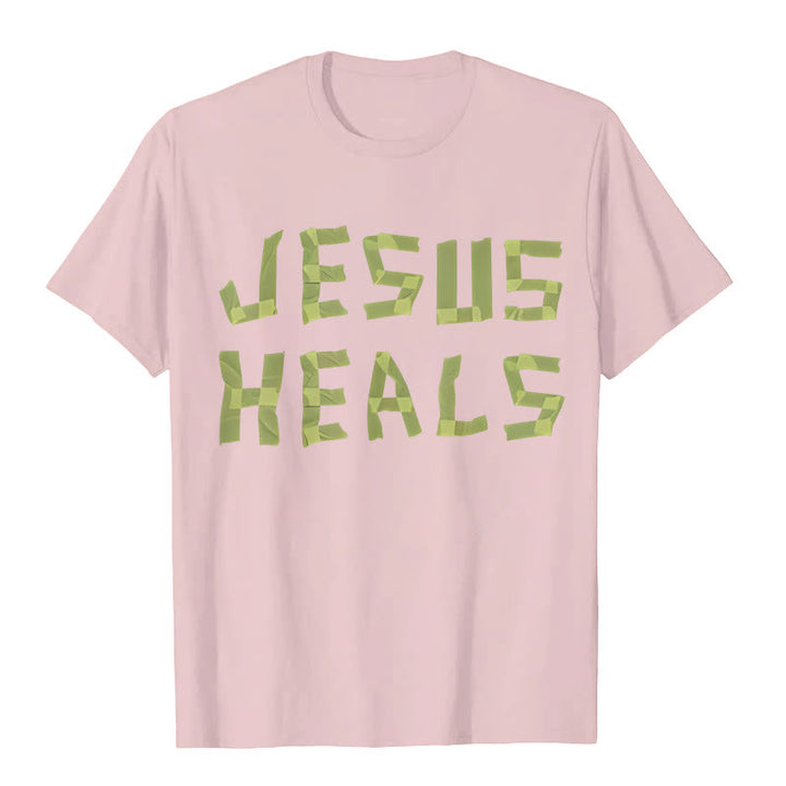 Christianartworkshop Jesus Heals Graphic T-Shirt - Pink - 2XL - image 10