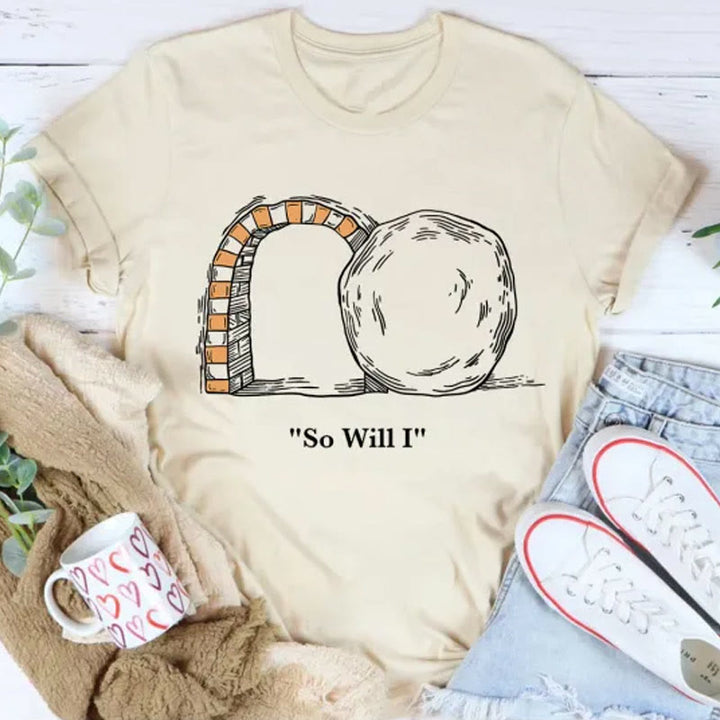 Christianartworkshop So Will I Christian T-Shirt - Beige - 2XL - image 6