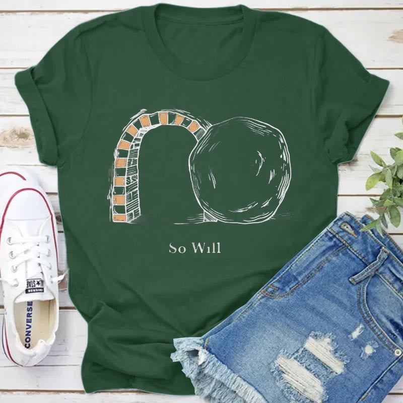 Christianartworkshop So Will I Christian T-Shirt - Dark Green - 2XL - image 10