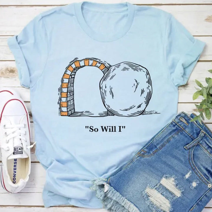 Christianartworkshop So Will I Christian T-Shirt - Blue - 2XL - image 3