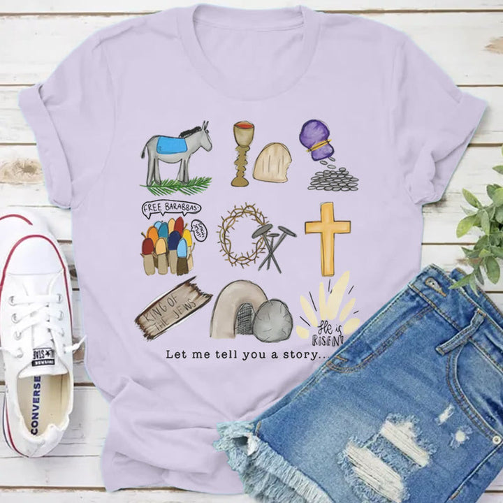 Christianartworkshop Let Me Tell You a Story T-Shirt - Purple - 2XL - image 7