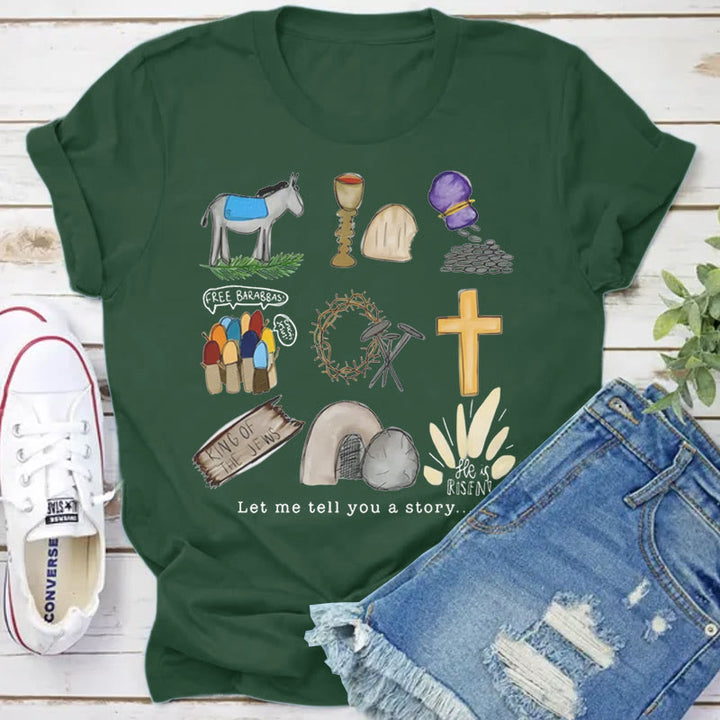 Christianartworkshop Let Me Tell You a Story T-Shirt - Dark Green - 2XL - image 9