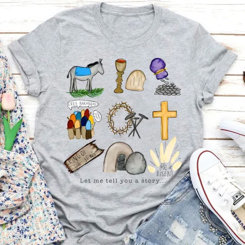 Christianartworkshop Let Me Tell You a Story T-Shirt - Grey - 2XL - image 2
