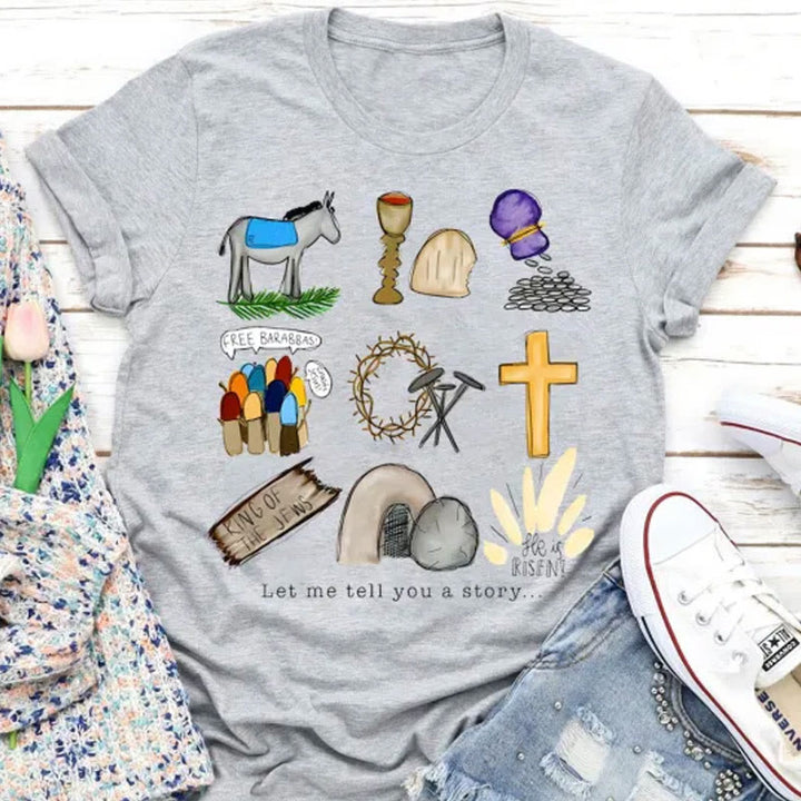 Christianartworkshop Let Me Tell You a Story T-Shirt - Grey - 2XL - image 2