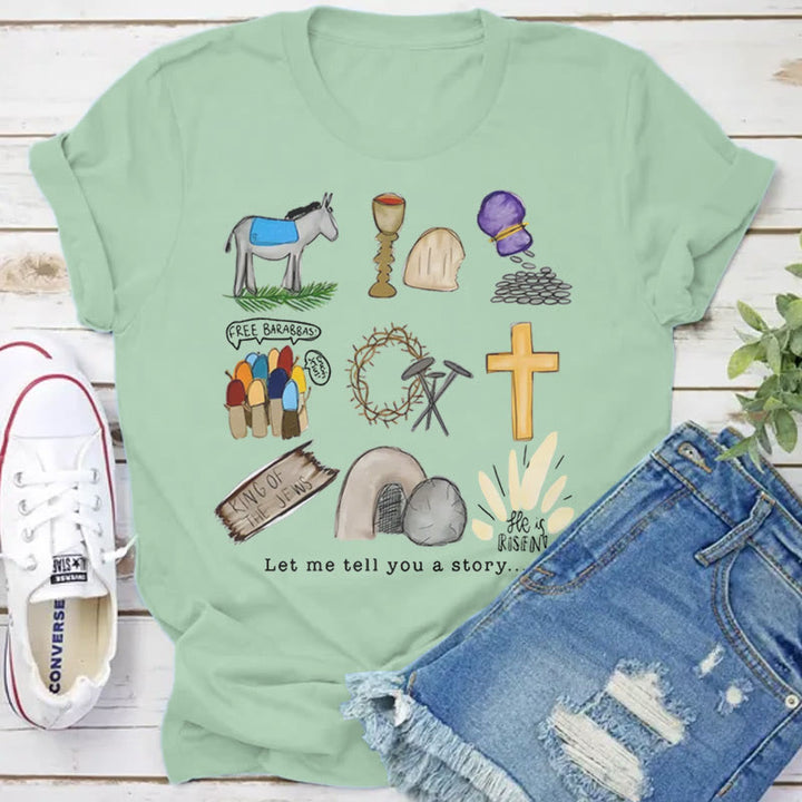 Christianartworkshop Let Me Tell You a Story T-Shirt - Grass Green - 2XL - image 8