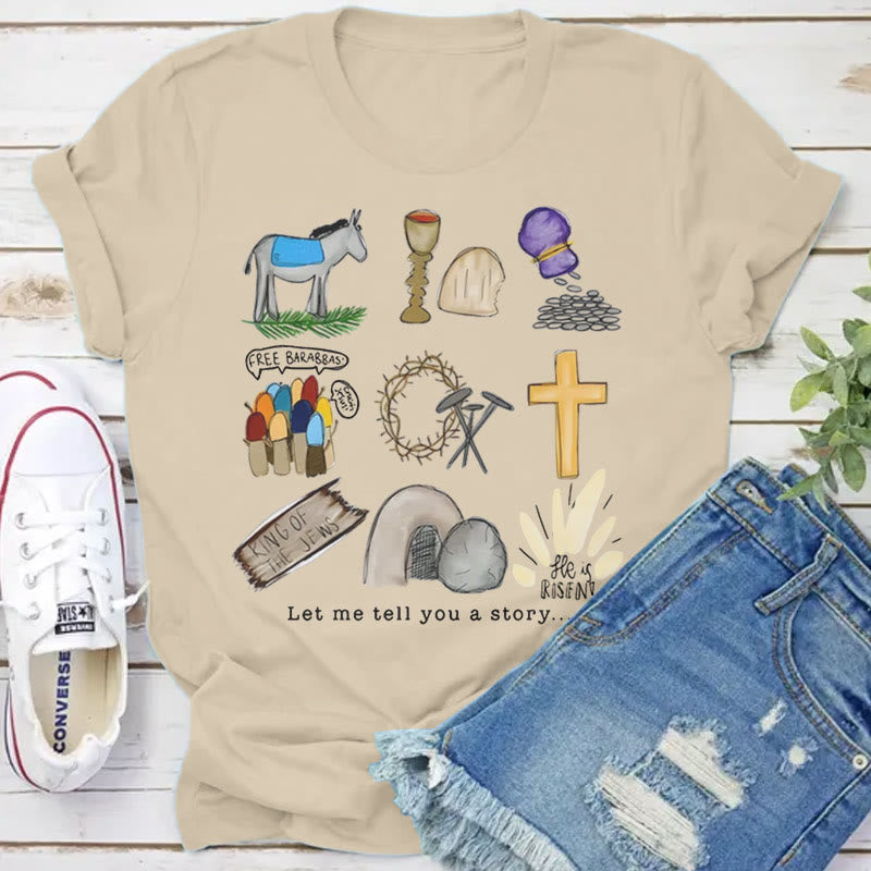 Christianartworkshop Let Me Tell You a Story T-Shirt - Beige - 2XL - image 3