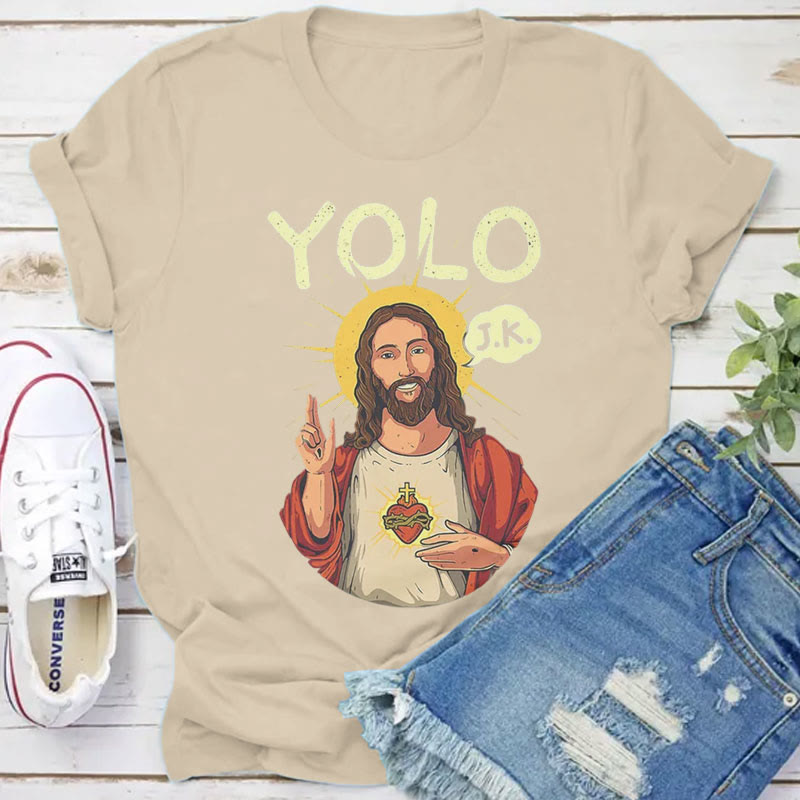 Christianartworkshop YOLO JK Christian Easter Shirt - Beige - 2XL - image 4