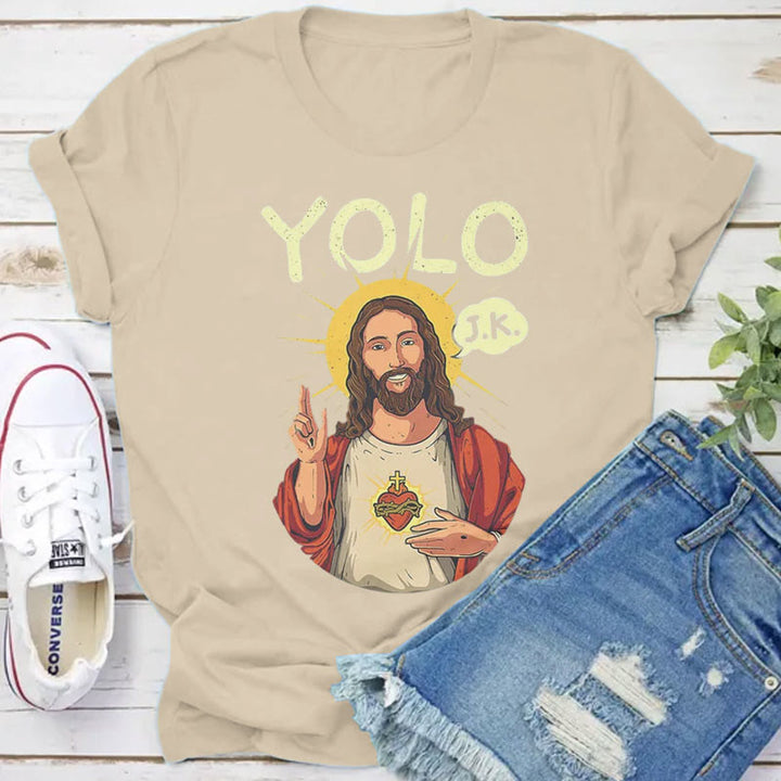 Christianartworkshop YOLO JK Christian Easter Shirt - Beige - 2XL - image 4