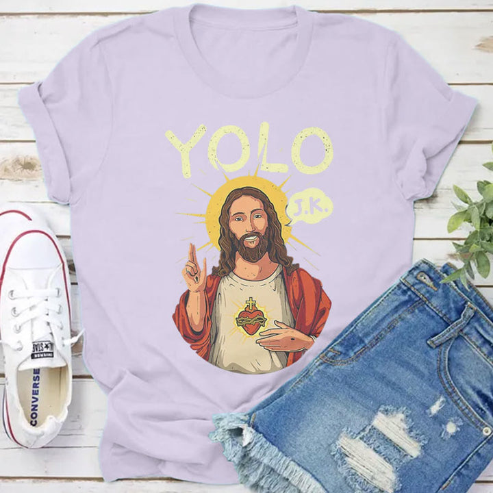 Christianartworkshop YOLO JK Christian Easter Shirt - Purple - 2XL - image 7
