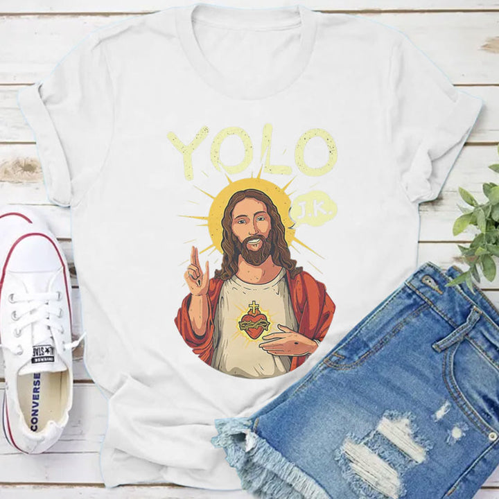 Christianartworkshop YOLO JK Christian Easter Shirt - White - 2XL - image 2