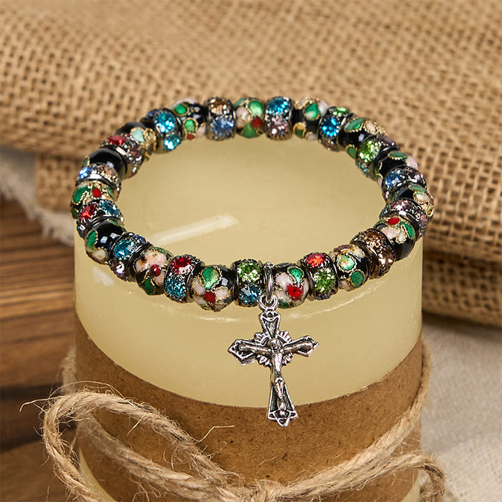 FREE Today: Handcrafted Cloisonné Beads Timeless Faith Bracelet: A Testament of Christ's Presence - image 9