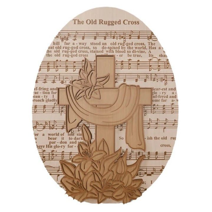 Christianartworkshop 3styles Inspirational Wooden Easter Desktop Ornament - Symbols of Hope and Redemption