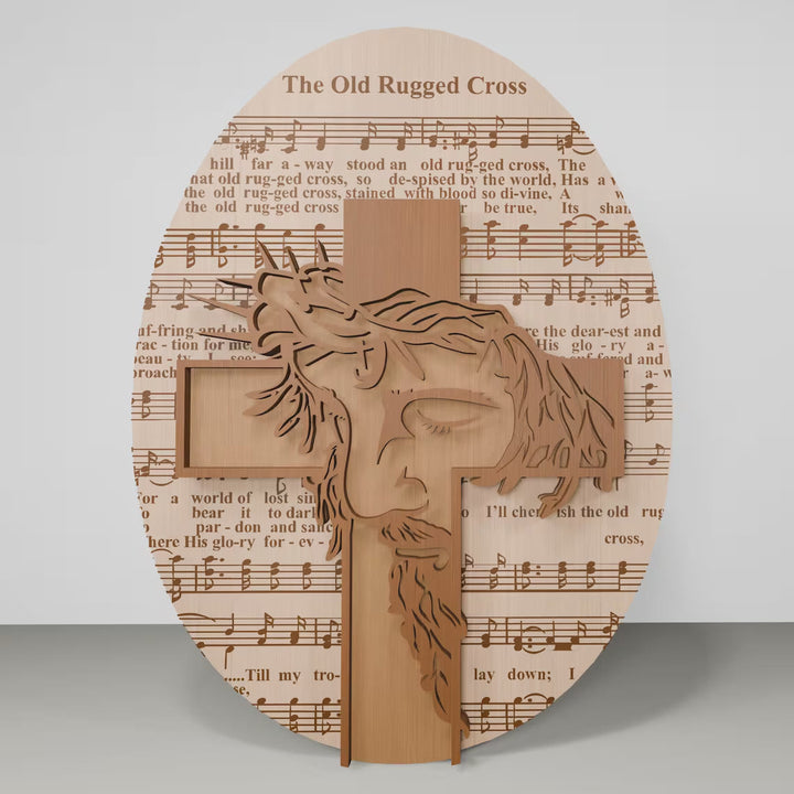Christianartworkshop 3styles Inspirational Wooden Easter Desktop Ornament - Symbols of Hope and Redemption