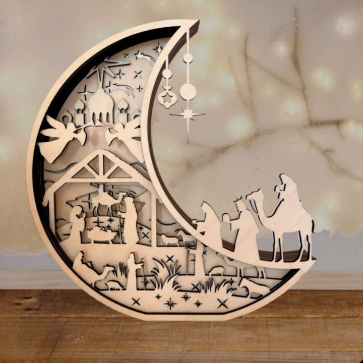 Christianartworkshop Easter Nativity Wooden Desktop Ornament - A Symbol of Hope and Renewal