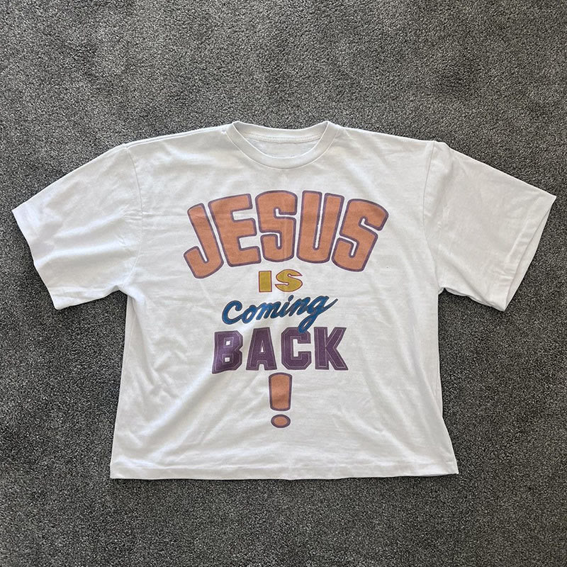 Christianartworkshop Jesus is Coming Back Bold Statement T-Shirt - image 1