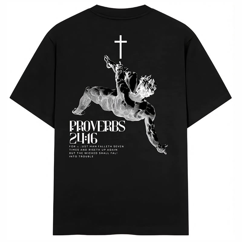 Christianartworkshop Proverbs 24:16' Christian T-Shirt