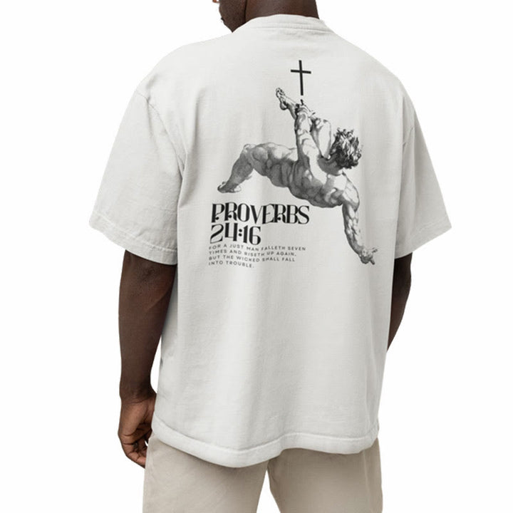 Christianartworkshop Proverbs 24:16' Christian T-Shirt