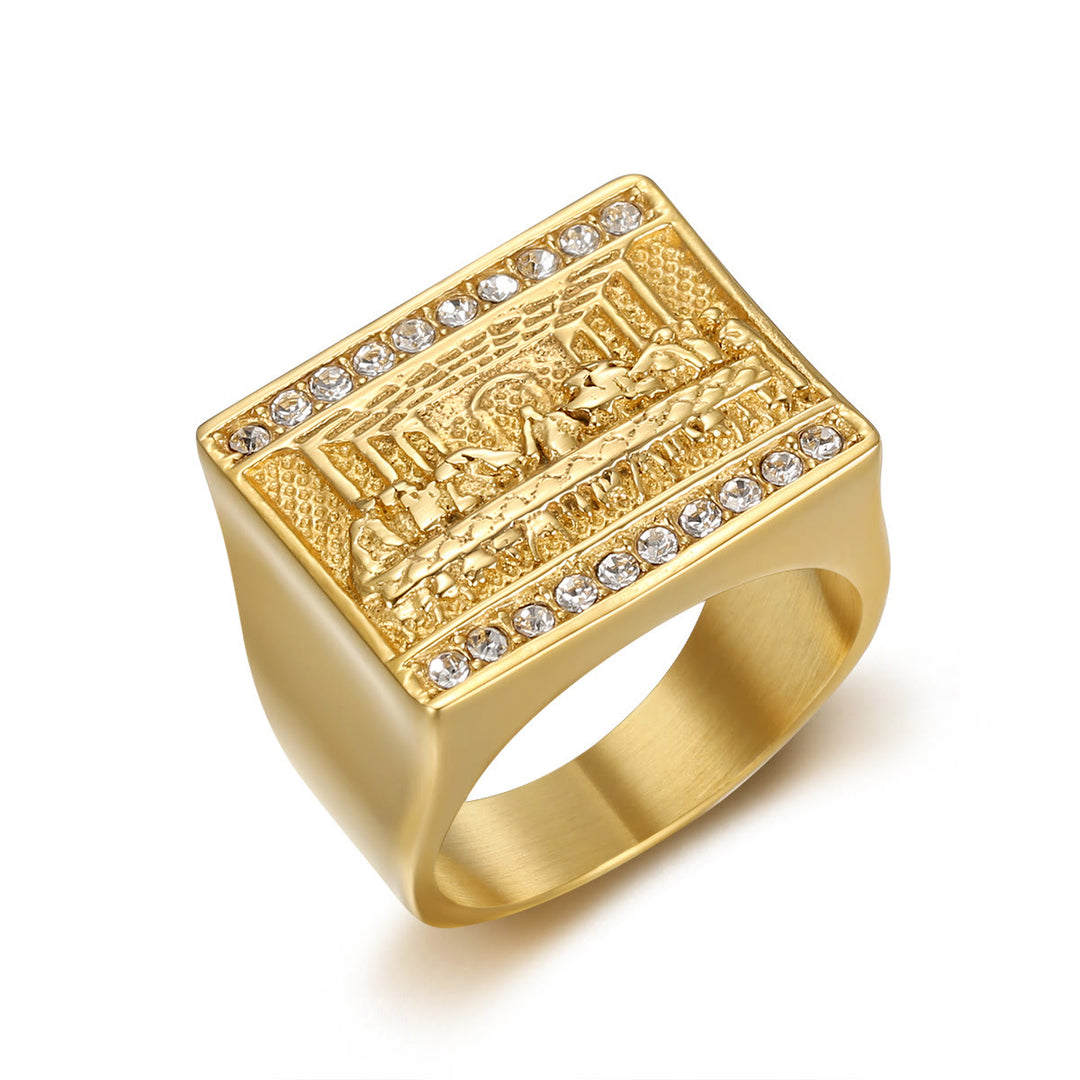 Christianartworkshop 2 Colors Vintage&Classic The Last Supper Ring: A Symbol of Devotion and Heritage