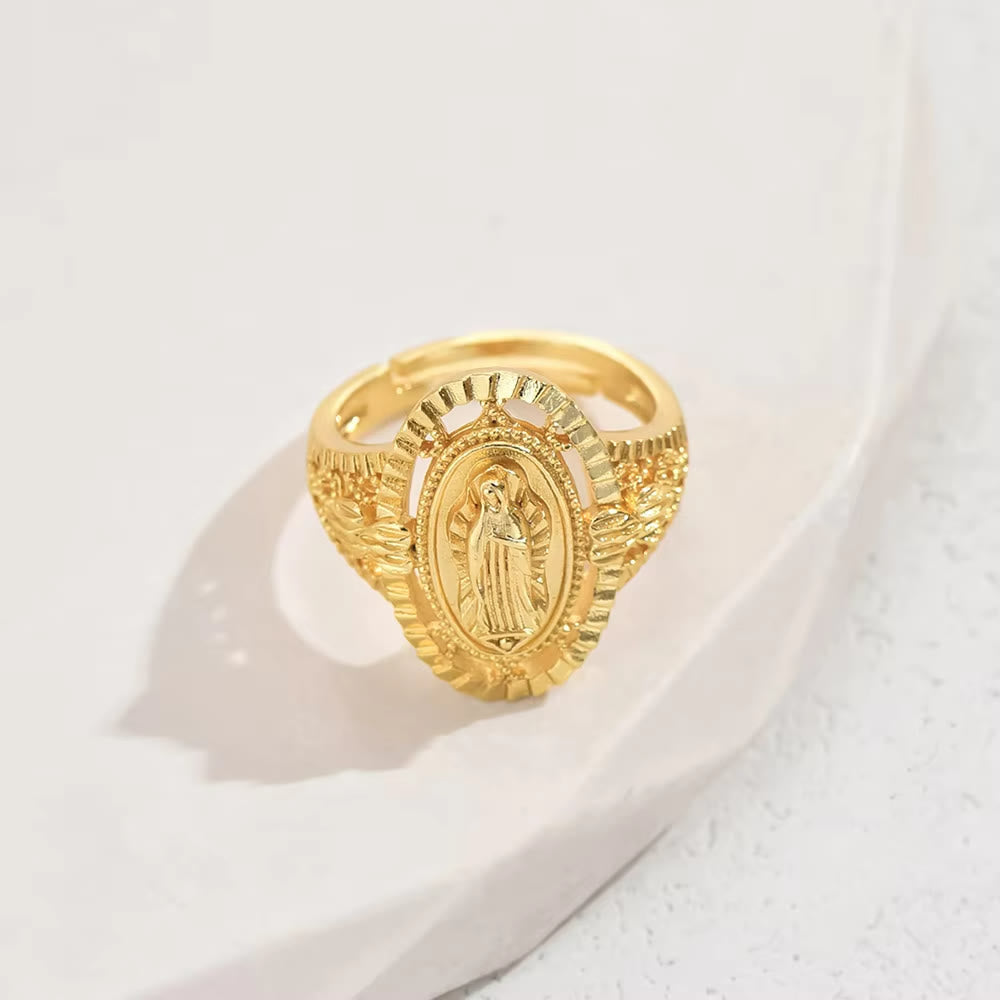 Christianartworkshop The Vintage&Classic Style Our Lady of Guadalupe Ring: A Timeless Tribute to Faith and Elegance - Adjustable(Suitable for US sizes 5-7) - image 0