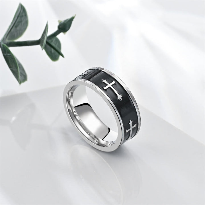 Christianartworkshop The Modern&Minimalist Style Cross Ring: A Symbol of Faith and Style - US 13 - image 0