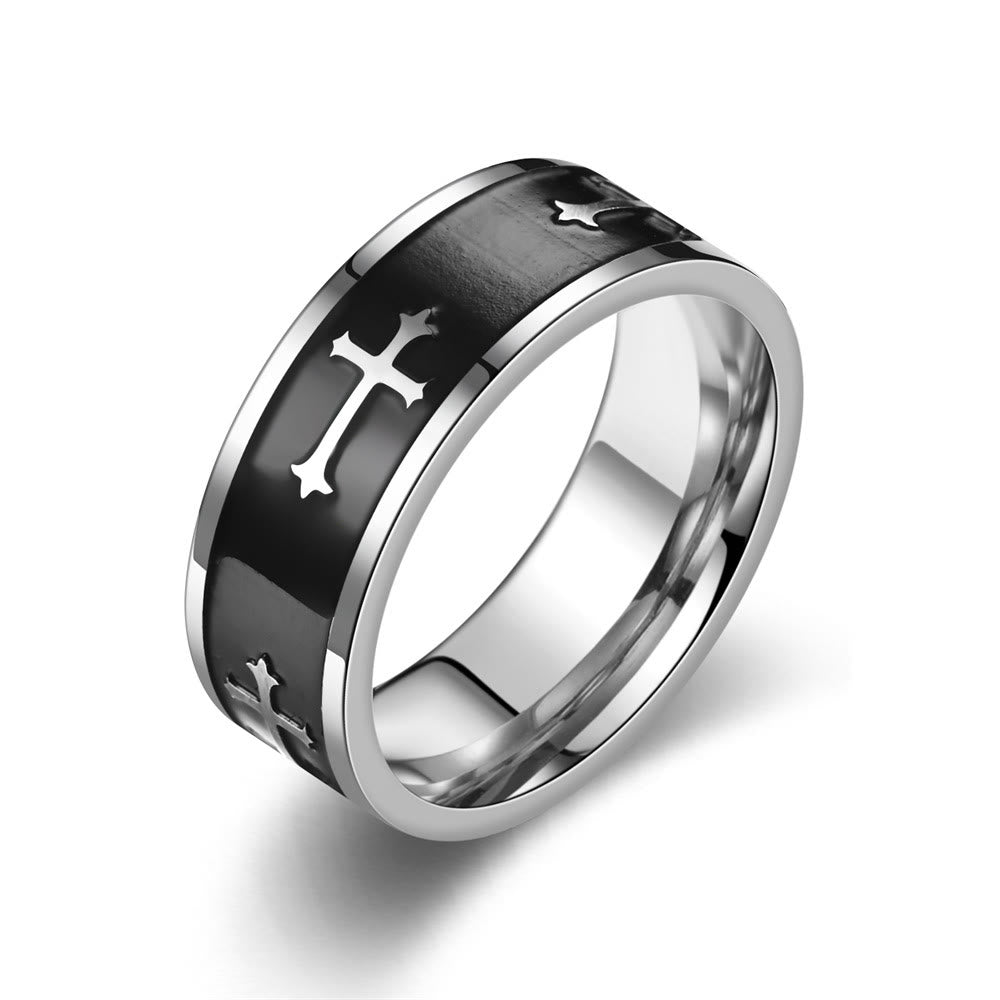 Christianartworkshop The Modern&Minimalist Style Cross Ring: A Symbol of Faith and Style - image 2