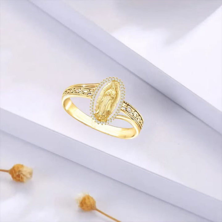 FREE Today: Our Lady of Guadalupe Faith Crafted Divine Grace Golden Ring