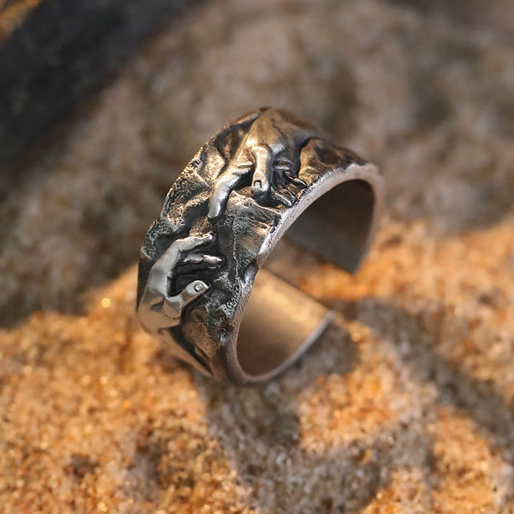 Christianartworkshop Hand of God Divine Touch Ring - A Symbol of Spiritual Connection