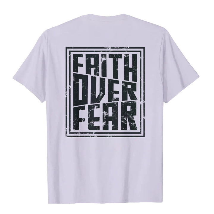 Christianartworkshop Faith Over Fear T-Shirt - Purple - 2XL - image 14