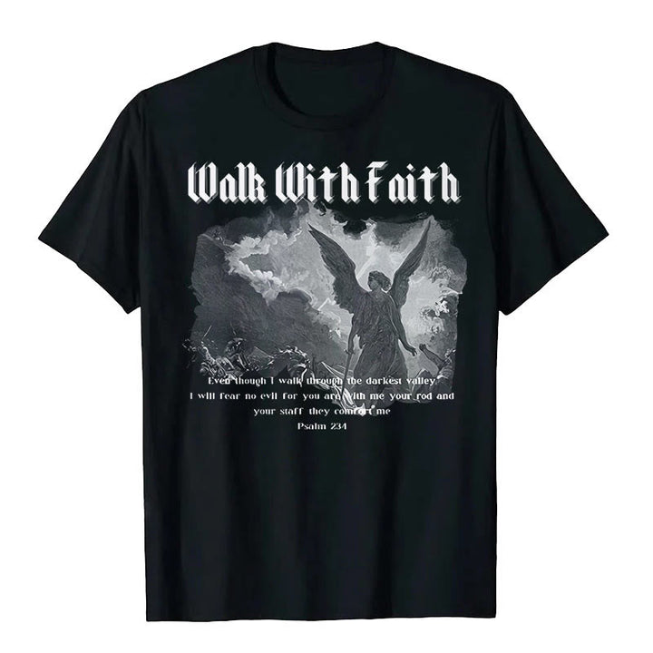 Christianartworkshop Walk With Faith T-Shirt - Black - 2XL - image 0