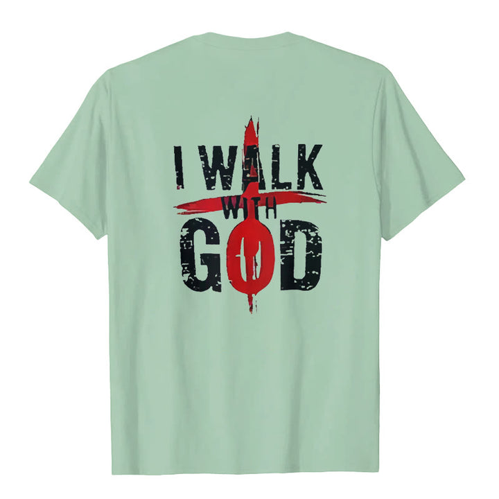 Christianartworkshop I'll Walk With God T-Shirt - image 17